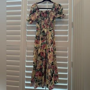 Floral midi dress.